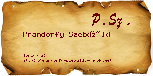 Prandorfy Szebáld névjegykártya